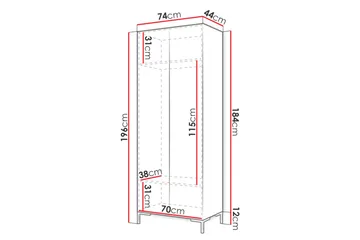 Garderob - Svart|Guld - Förvaring - Garderober & garderobssystem
