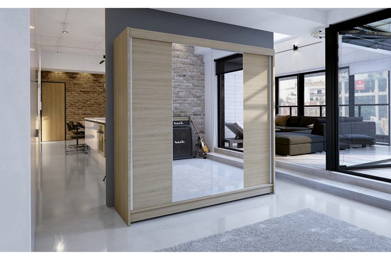 Garderob Talin 180x58x215 cm - Beige - Förvaring - Garderober & garderobssystem