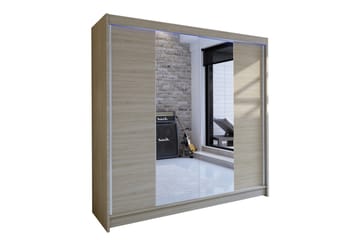 Garderob Talin 180x58x215 cm - Beige|Grå - Förvaring - Garderober & garderobssystem