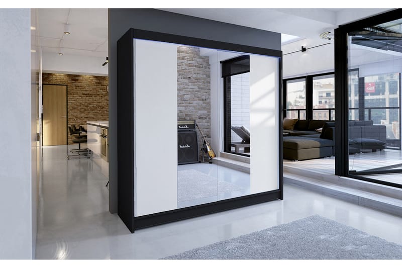 Garderob Talin 180x58x215 cm - Vit - Förvaring - Garderober & garderobssystem