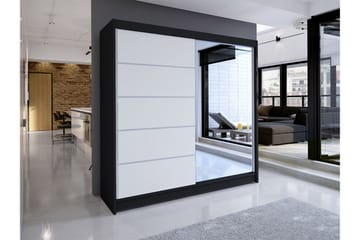 Garderob Talin 58x180 cm - Svart/Vit - Förvaring - Garderober & garderobssystem