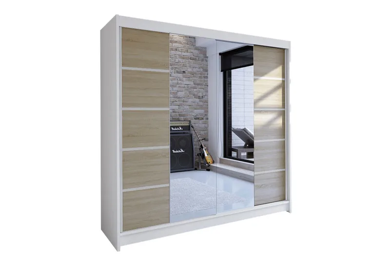 Garderob Talin, Vit/Ek