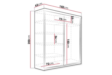 Garderob Top 62x150 cm - Ek - Förvaring - Garderober & garderobssystem