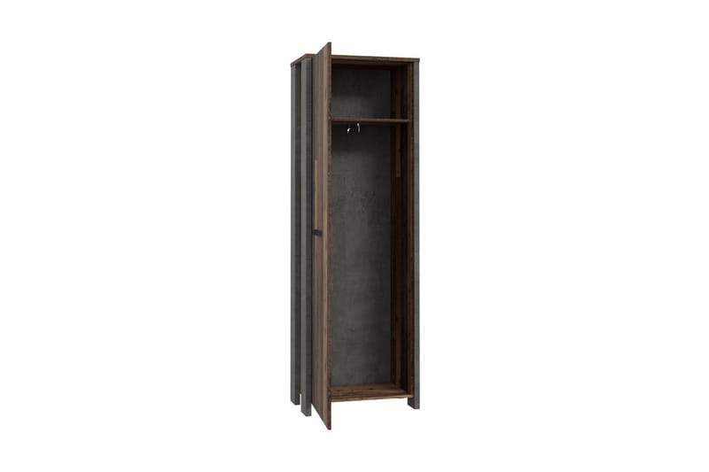 Garderob Treknow 67 cm - Brun|Grå - Förvaring - Garderober & garderobssystem