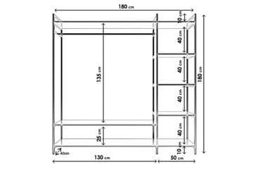Garderob Trendel 100x40 cm - Vit - Förvaring - Garderober & garderobssystem