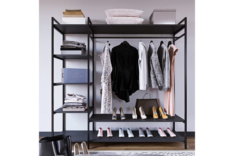 Garderob Trendel 180x40 cm - Svart - Förvaring - Garderober & garderobssystem