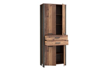 Garderob Trevorton 87x221 cm - Brun/Grå - Förvaring - Garderober & garderobssystem