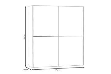 Garderob Velingrad 62x171 cm - Brun - Förvaring - Garderober & garderobssystem