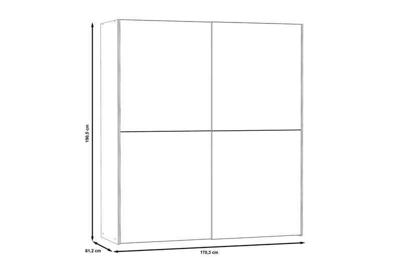 Garderob Velingrad 62x171 cm - Brun - Garderober & garderobssystem