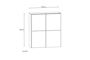 Garderob Velingrad 62x171 cm - Brun/Svart - Förvaring - Garderober & garderobssystem