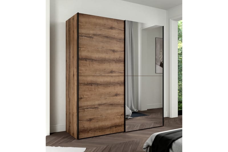 Garderob Velingrad 62x171 cm - Brun/Svart - Förvaring - Garderober & garderobssystem