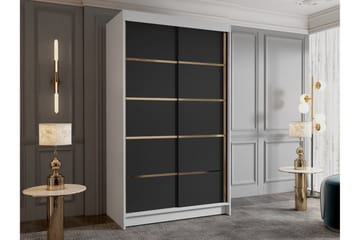Garderob Veria 100x200 cm - Svart/Vit - Förvaring - Garderober & garderobssystem