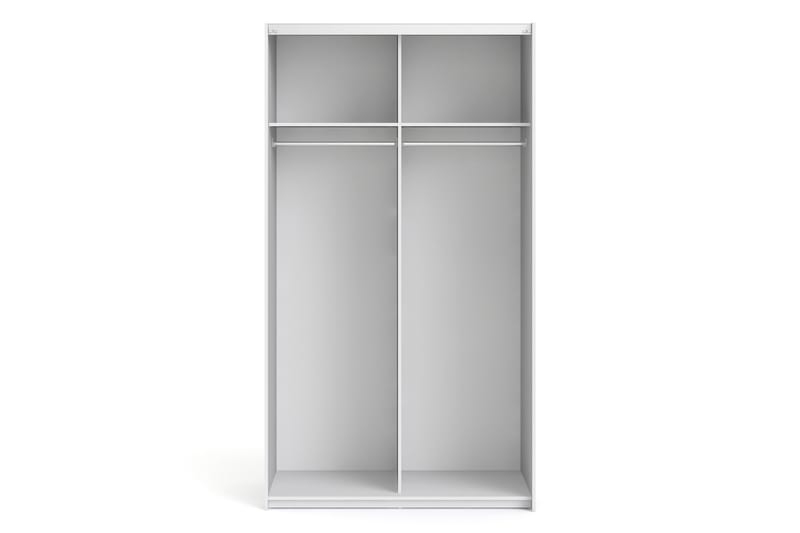 Garderob Verona 122 cm 2 Högglansdörrar 2 Hyllor Vit - Tvilum - Förvaring - Garderober & garderobssystem