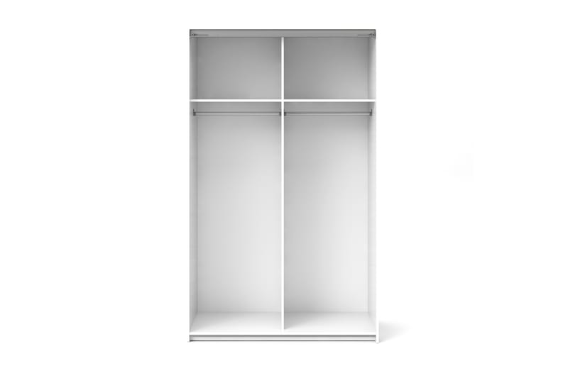 Garderob Verona 122 cm 2 Skjutdörrar 2 Hyllor 2 Stänger Vit - Tvilum - Förvaring - Garderober & garderobssystem