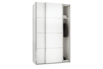 Garderob Verona 122 cm 2 Skjutdörrar 2 Hyllor 2 Stänger Vit - Tvilum - Förvaring - Garderober & garderobssystem
