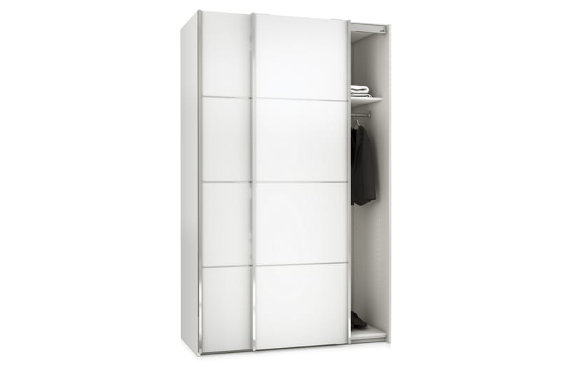 Garderob Verona 122 cm 2 Skjutdörrar 2 Hyllor 2 Stänger Vit - Tvilum - Förvaring - Garderober & garderobssystem