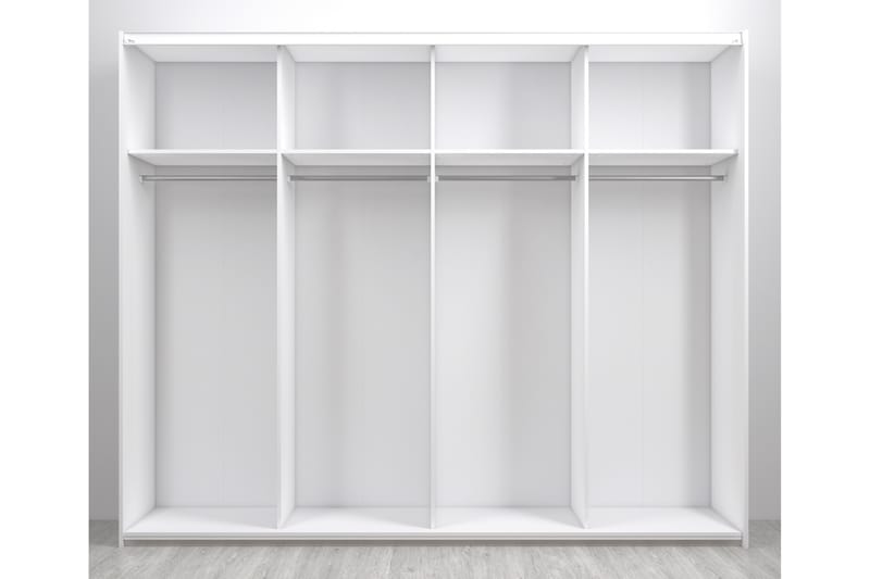 Garderob Verona 242 cm 2 Skjutdörrar 4 Hyllor 4 Stänger Beig - Tvilum - Förvaring - Garderober & garderobssystem