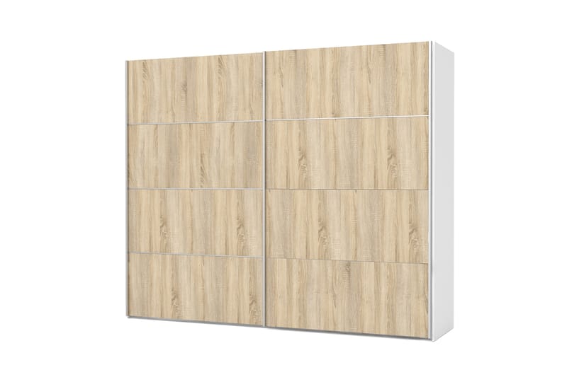 Garderob Verona 242 cm 2 Skjutdörrar 4 Hyllor 4 Stänger Beig - Tvilum - Förvaring - Garderober & garderobssystem