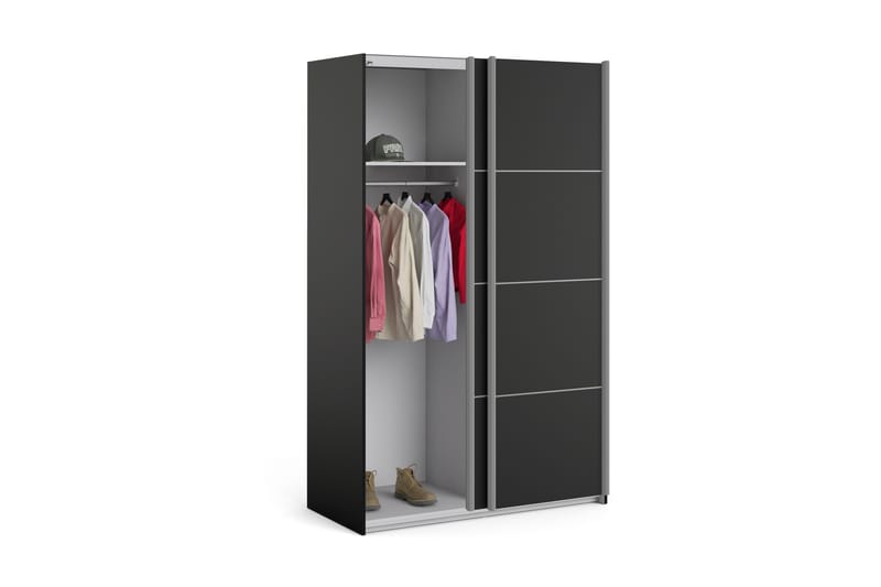 Garderob Verona Svart - Tvilum - Garderober & garderobssystem - Garderobsskåp