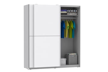 Garderob Villemaire 170x191 cm - Extra Vit - Förvaring - Garderober & garderobssystem