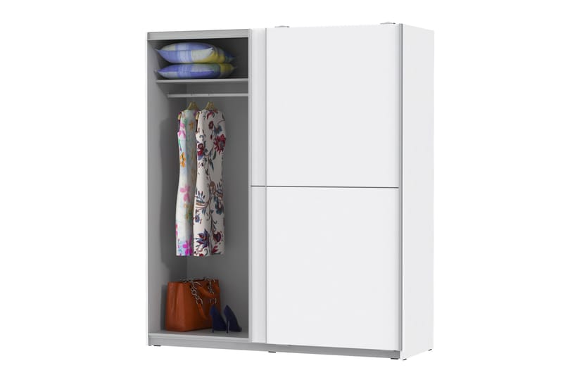 Garderob Villemaire 170x191 cm - Extra Vit - Förvaring - Garderober & garderobssystem