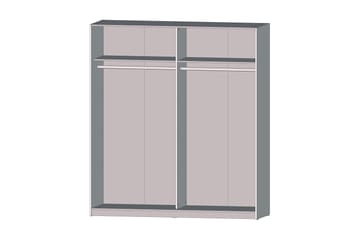 Garderob Villemaire 170x191 cm - Grå - Förvaring - Garderober & garderobssystem
