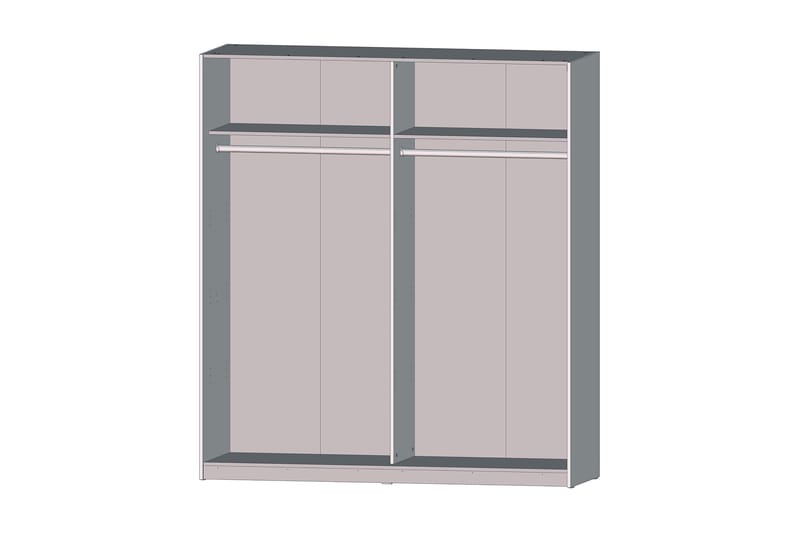 Garderob Villemaire 170x191 cm - Grå - Förvaring - Garderober & garderobssystem