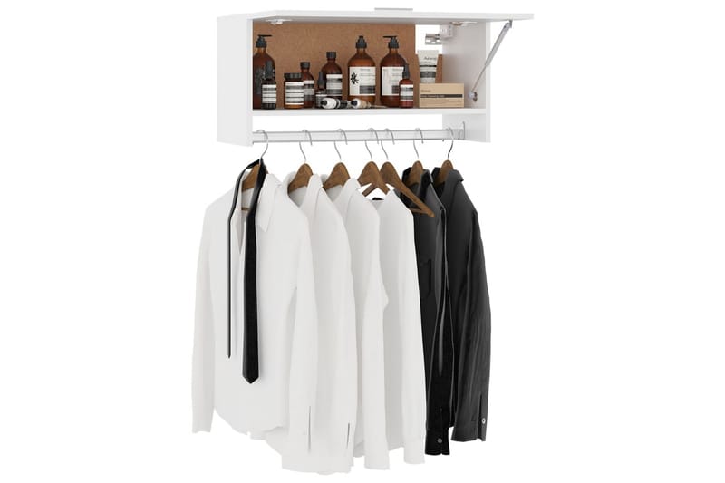 Garderob vit 70x32,5x35 cm spånskiva - Vit - Garderober & garderobssystem - Garderobsskåp