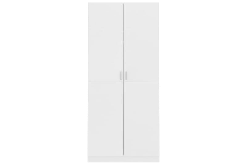Garderob vit 90x52x200 cm spånskiva - Vit - Garderober & garderobssystem - Garderobsskåp
