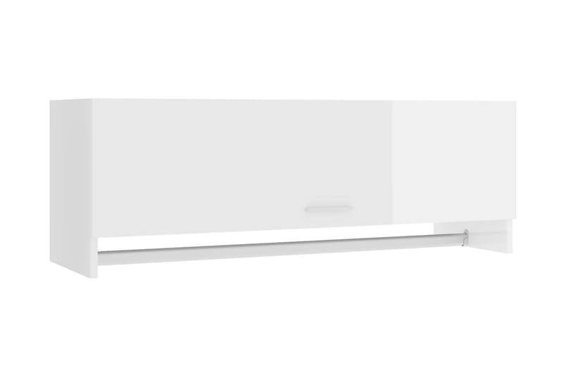 Garderob vit högglans 100x32,5x35 cm spånskiva - Vit högglans - Garderober & garderobssystem - Garderobsskåp