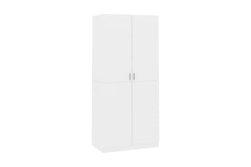 Garderob vit högglans 90x52x200 cm spånskiva