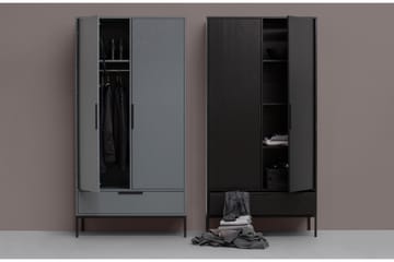 Garderob Wanberg 180 - Svart - Förvaring - Garderober & garderobssystem