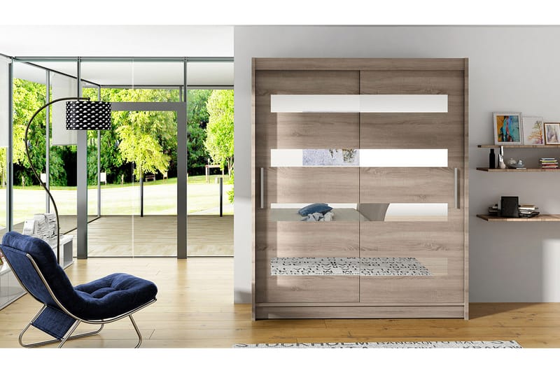 Garderob West 150x58x200 cm - Beige - Förvaring - Garderober & garderobssystem