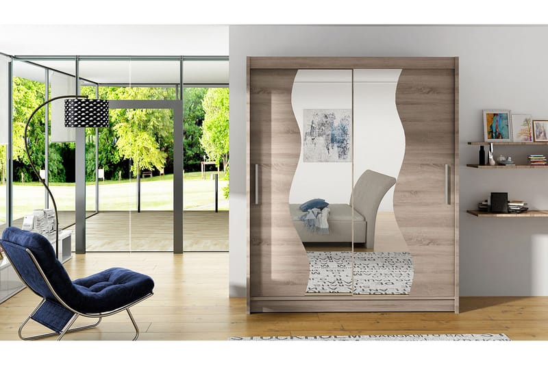 Garderob West 150x58x200 cm - Beige - Förvaring - Garderober & garderobssystem