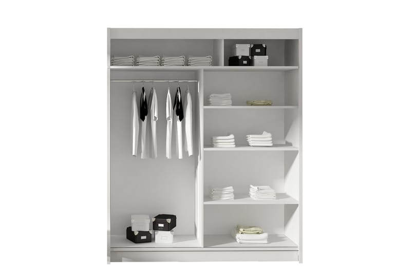 Garderob Westa 150x58x200 cm - Beige/Grå - Förvaring - Garderober & garderobssystem