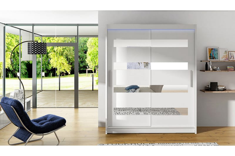 Garderob Westa 150x58x200 cm - Vit - Förvaring - Garderober & garderobssystem