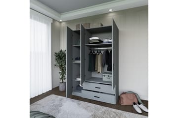 Garderob Yaman 120x181 cm - Grå - Förvaring - Garderober & garderobssystem