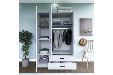 Garderob Yaman 120x181 cm - Mattvit - Förvaring - Garderober & garderobssystem