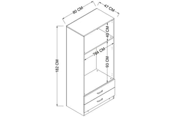 Garderob Yaman 80x182 cm - Brun - Förvaring - Garderober & garderobssystem