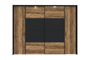 Garderob Yundola 62x280 cm - Brun/Svart - Förvaring - Garderober & garderobssystem