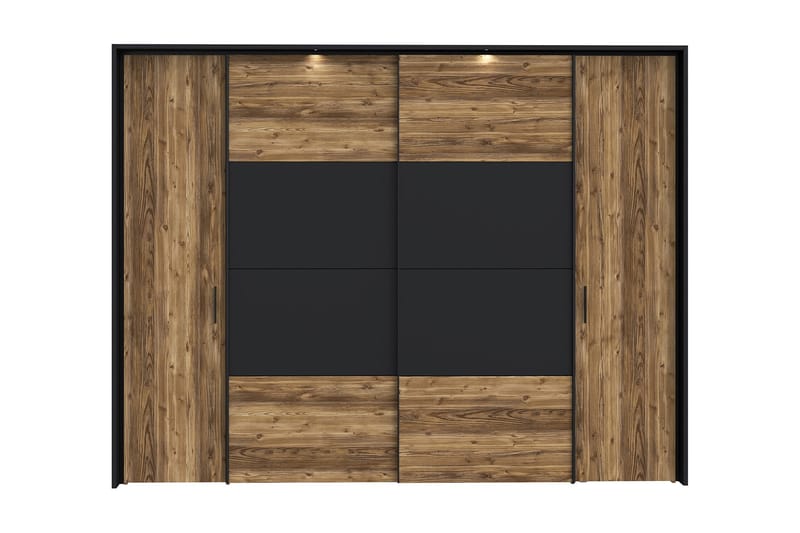 Garderob Yundola 62x280 cm - Brun/Svart - Förvaring - Garderober & garderobssystem