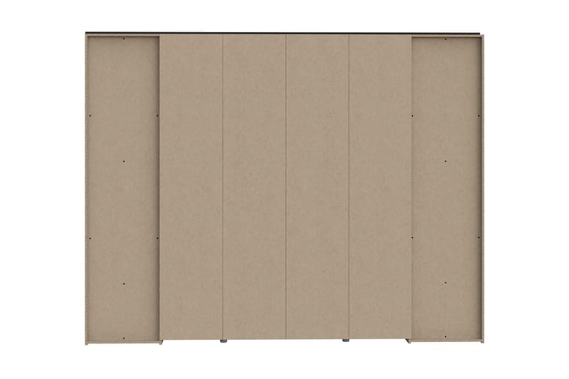 Garderob Yundola 62x280 cm - Brun/Svart - Förvaring - Garderober & garderobssystem