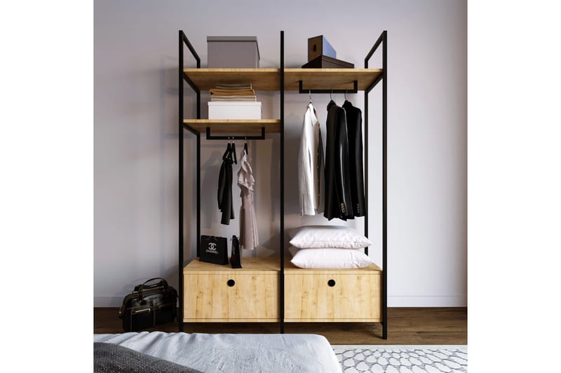 Garderob Zakkum 120x180 cm - Brun - Förvaring - Garderober & garderobssystem
