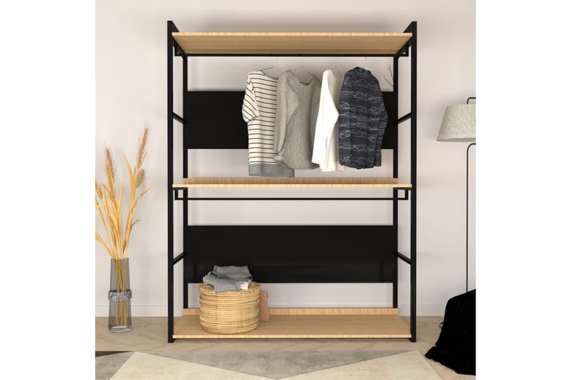 Garderob Zakkum 160x170 cm - Brun - Förvaring - Garderober & garderobssystem