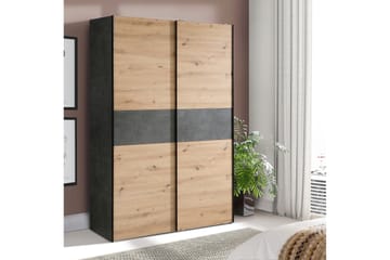 Garderob Zlatograd 62x120 cm - Ljus Natur/Grå - Förvaring - Garderober & garderobssystem