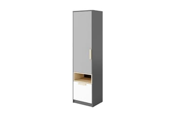 Garderob Pok 50x40x193 cm - Grå/Svart/Vit - Förvaring - Garderober & garderobssystem