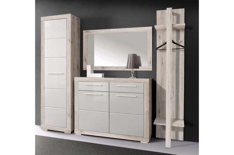 Garderob Perrins 58 cm - Brun|Vit - Förvaring - Garderober & garderobssystem