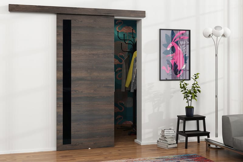 Dörr Malibu 220x106x205 cm - Svart - Förvaring - Garderober & garderobssystem - Garderobsdörr - Skjutdörr garderob & walk-in closet