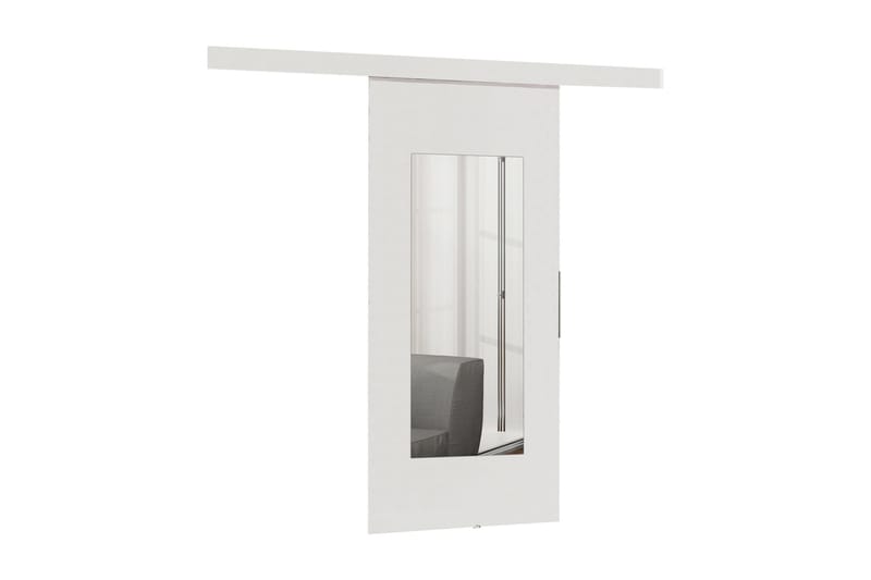 Dörr Malibu 220x106x205 cm - Vit/Spegel - Förvaring - Garderober & garderobssystem - Garderobsdörr - Skjutdörr garderob & walk-in closet