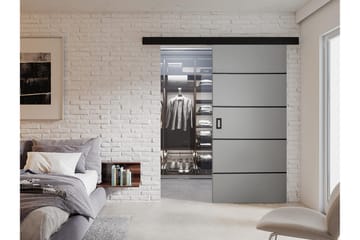 Skjutdörr Adicio 204 cm - Grå - Förvaring - Garderober & garderobssystem - Garderobsdörr - Skjutdörr garderob & walk-in closet